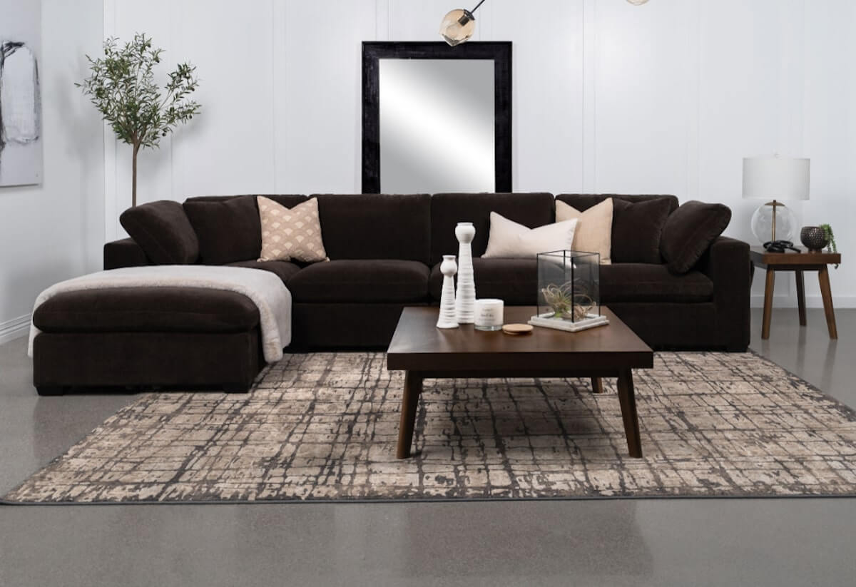 Best modular sectional: Lakeview 6-piece Upholstered Modular Sectional Sofa Dark Chocolate