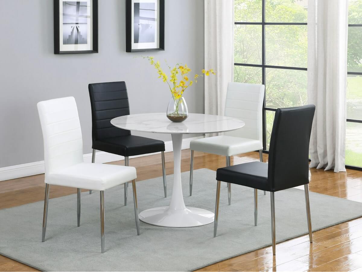 Retro furniture: Arkell 40-inch Round Pedestal Dining Table White
